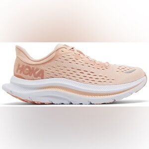 Hoka Peach and White Athletic Shoes